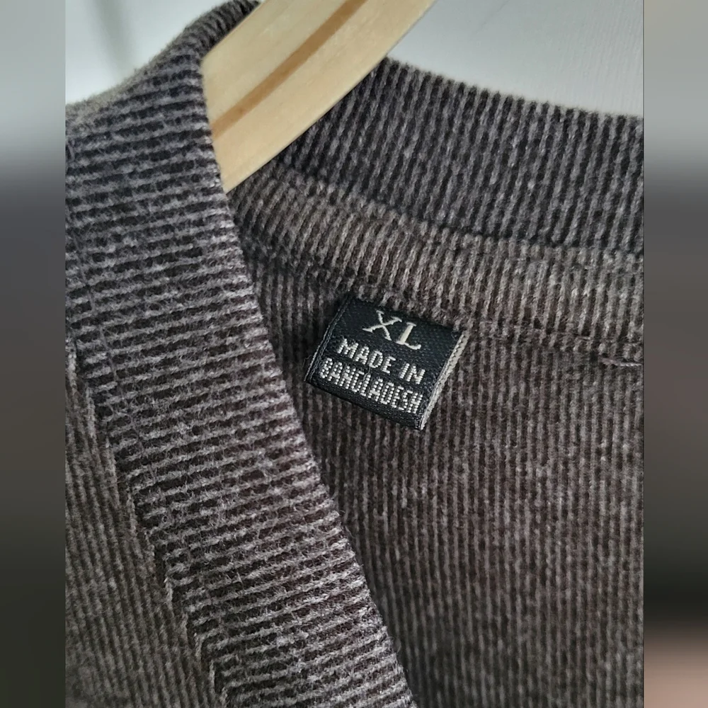 Jachs New York Men's Brown Crewneck Long Sleeve Soft  Cozy Sweatshirt, Size XL